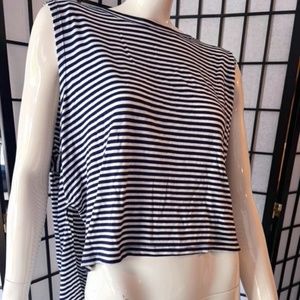 Leith High Low Stripe Tank Top Muscle shirt boho size M